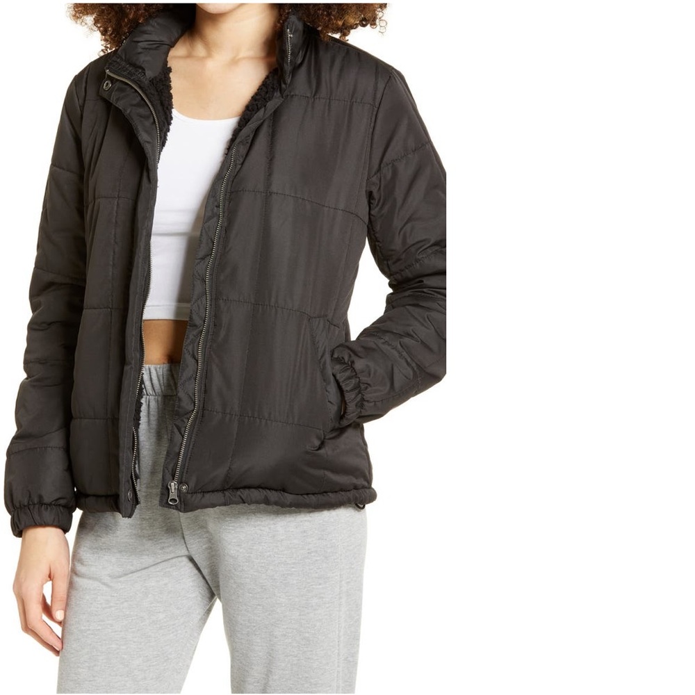 Thread & Supply Black Puffer Jacket | Lightweight Cozy | Size S - Picture 2 of 4